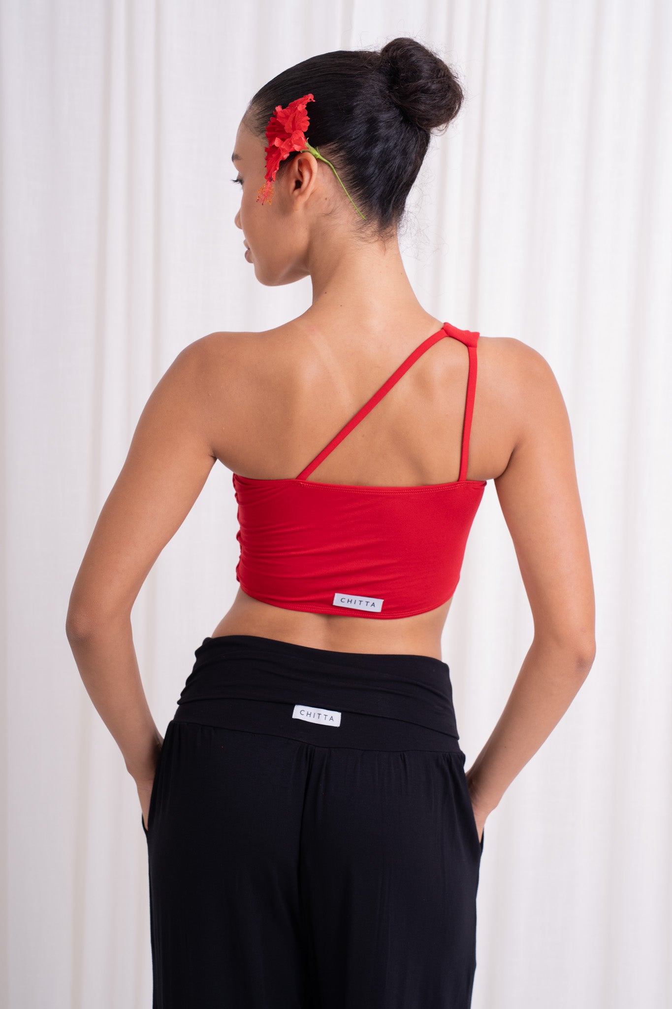 Satya Off-shoulder Top - Chili