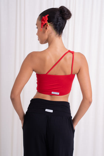 Satya Off-shoulder Top - Chili