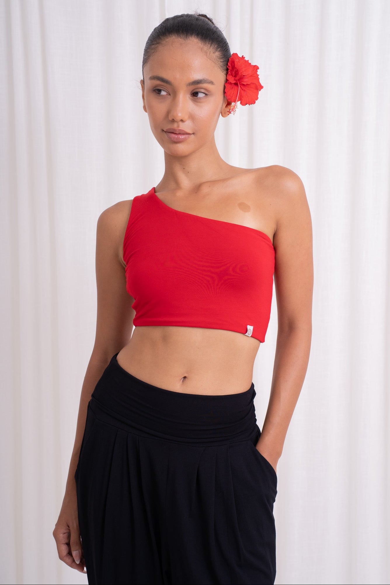 Satya Off-shoulder Top - Chili