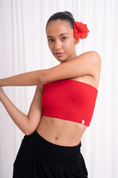 Satya Off-shoulder Top - Chili