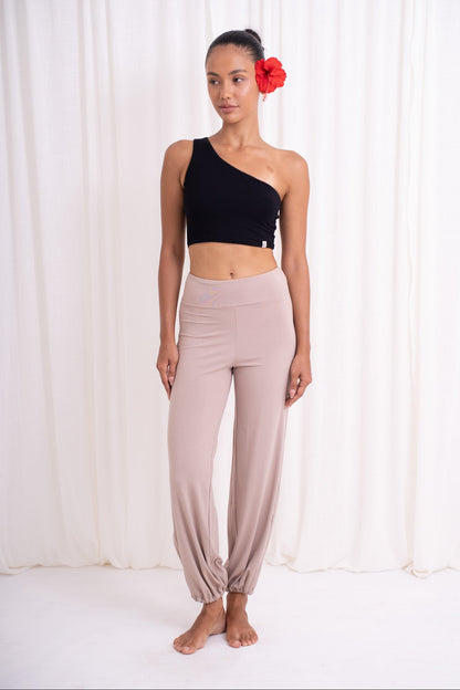 Sita Jogger Pants with Slit - Sand