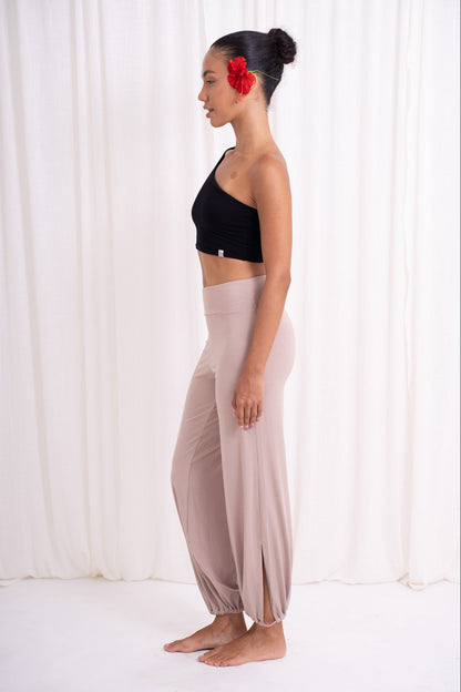 Sita Jogger Pants with Slit - Sand