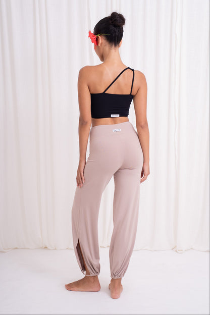 Sita Jogger Pants with Slit - Sand