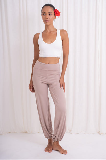 Sita Jogger Pants with Slit - Sand