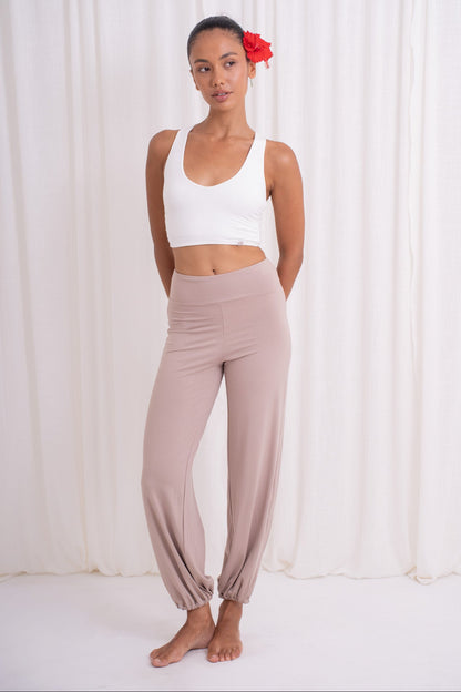 Sita Jogger Pants with Slit - Sand