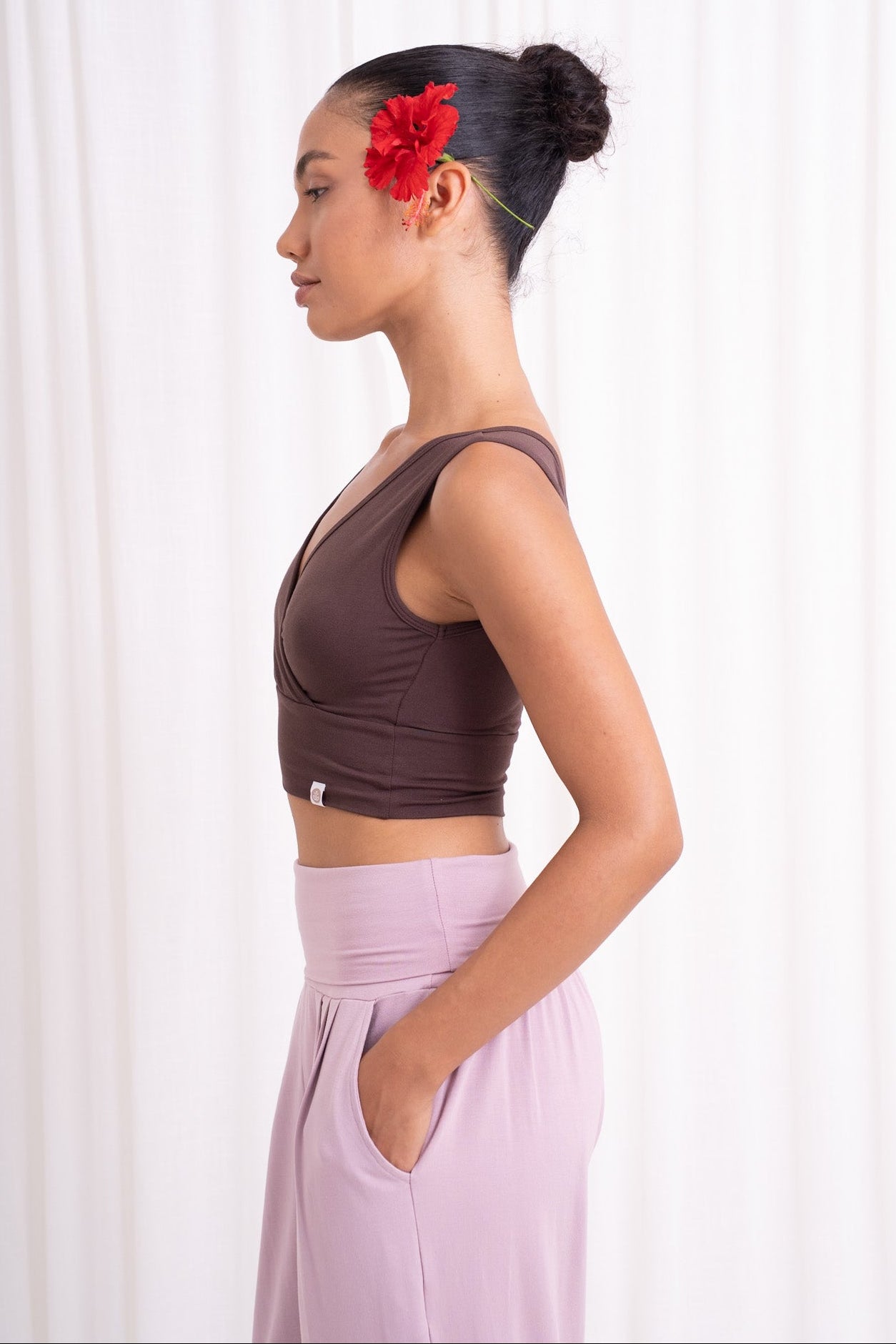 Drishti Wrap Top - Chocolate