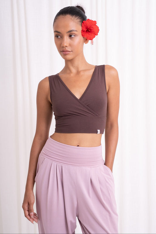 Drishti Wrap Top - Chocolate
