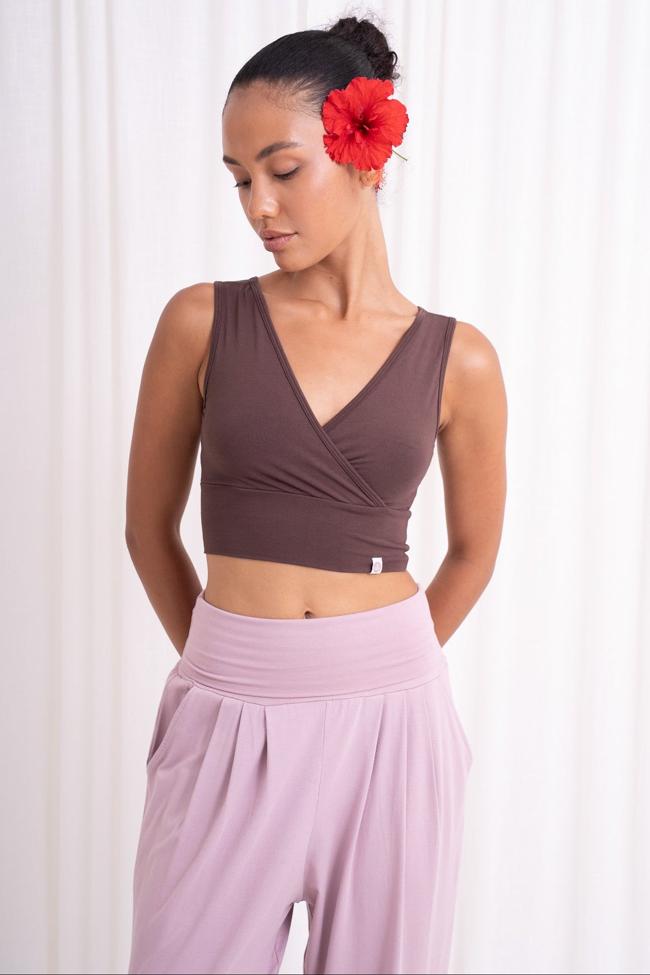 Drishti Wrap Top - Chocolate