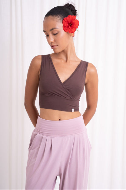 Drishti Wrap Top - Chocolate