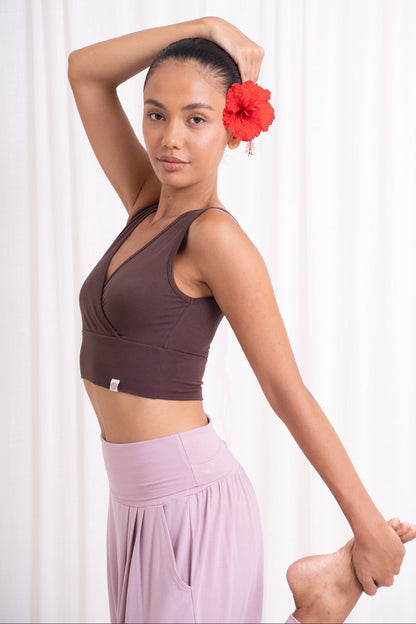 Drishti Wrap Top - Chocolate