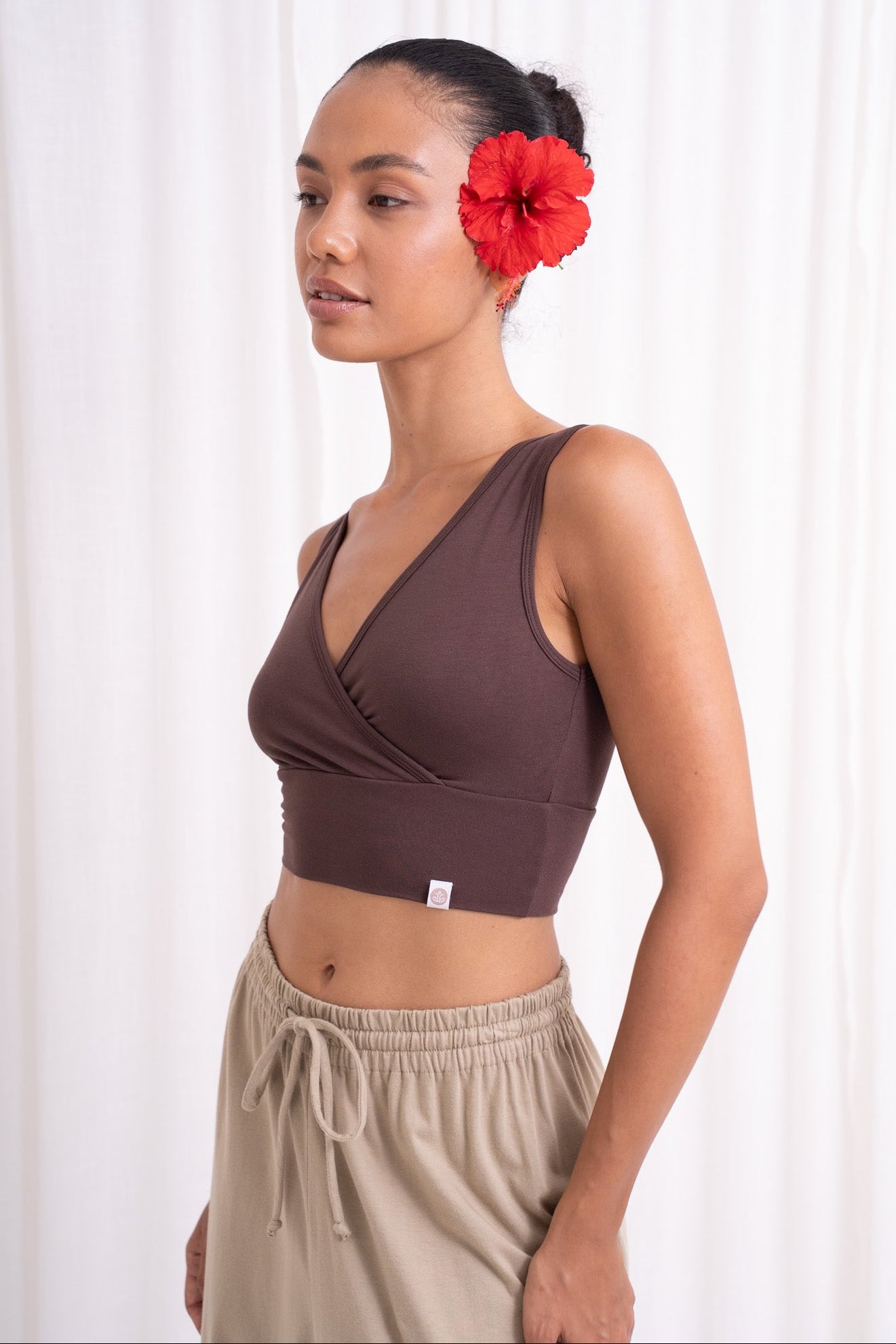 Drishti Wrap Top - Chocolate