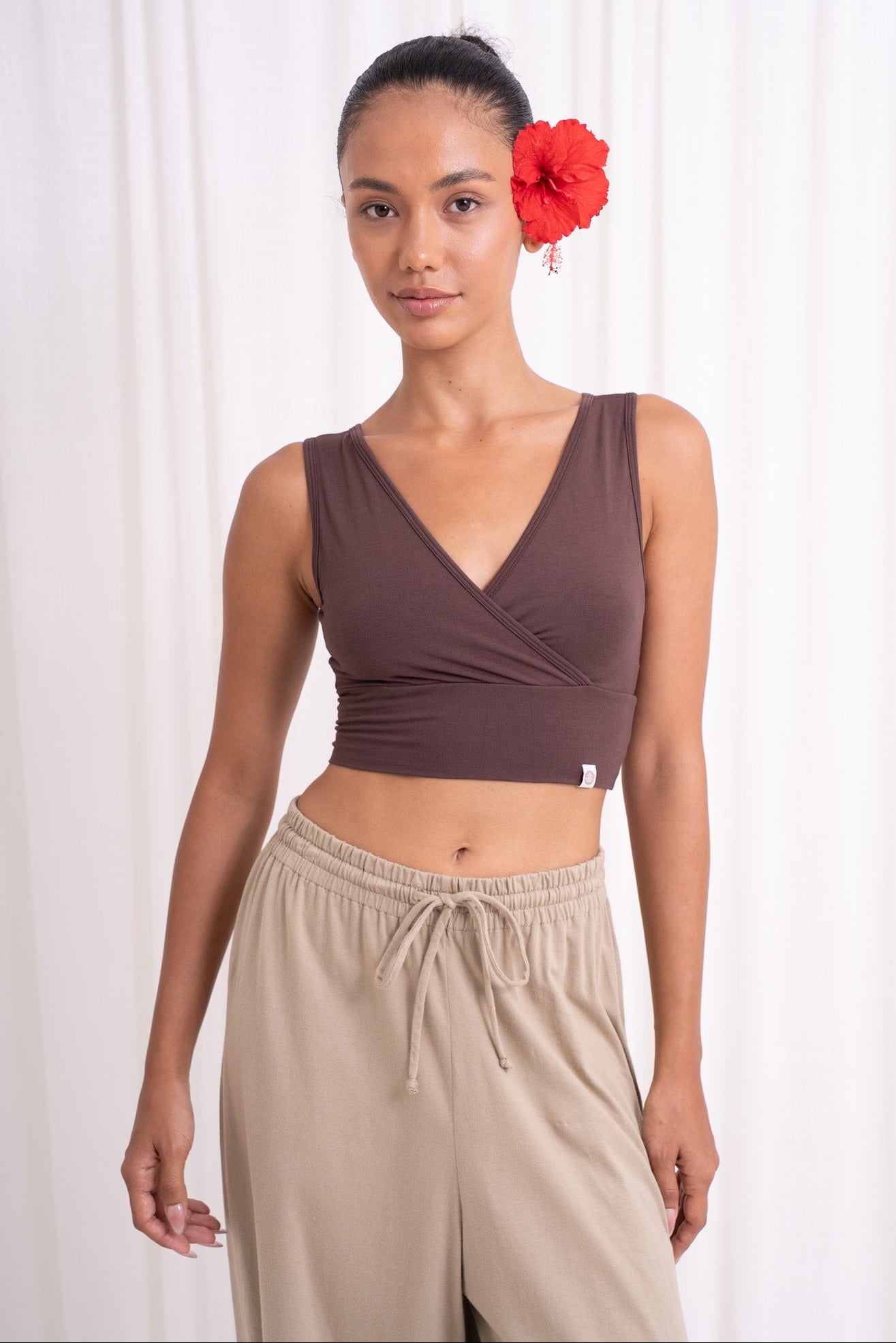 Drishti Wrap Top - Chocolate