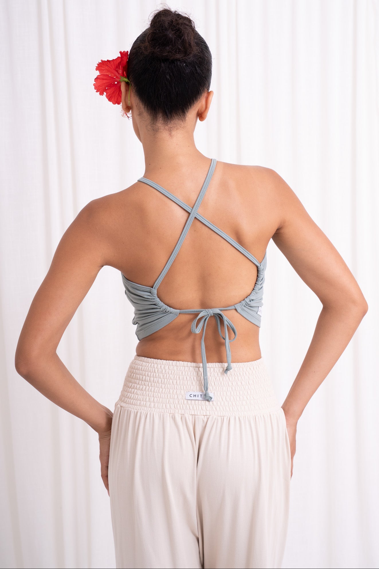 Turiya Halter-neck Top - Sage