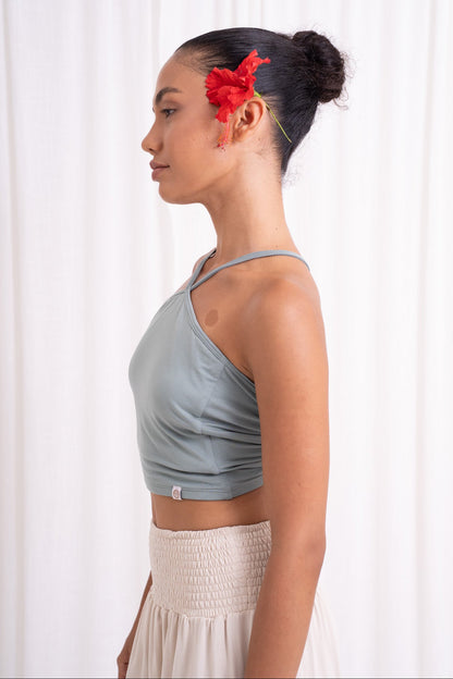 Turiya Halter-neck Top - Sage