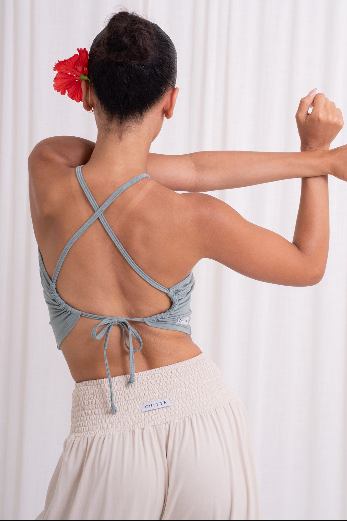 Turiya Halter-neck Top - Sage