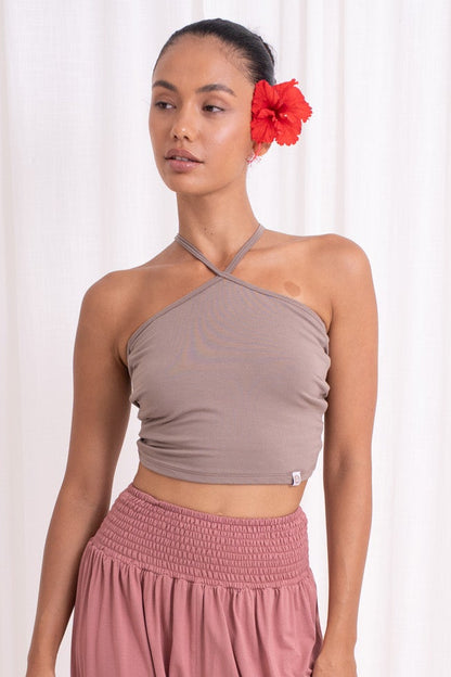 Turiya Halter-neck Top - Sable