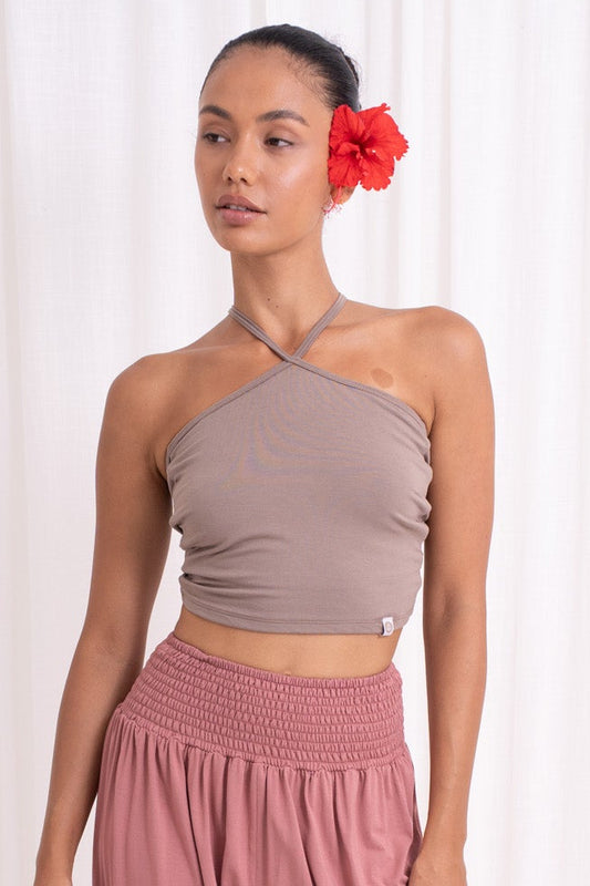 Turiya Halter-neck Top - Sable