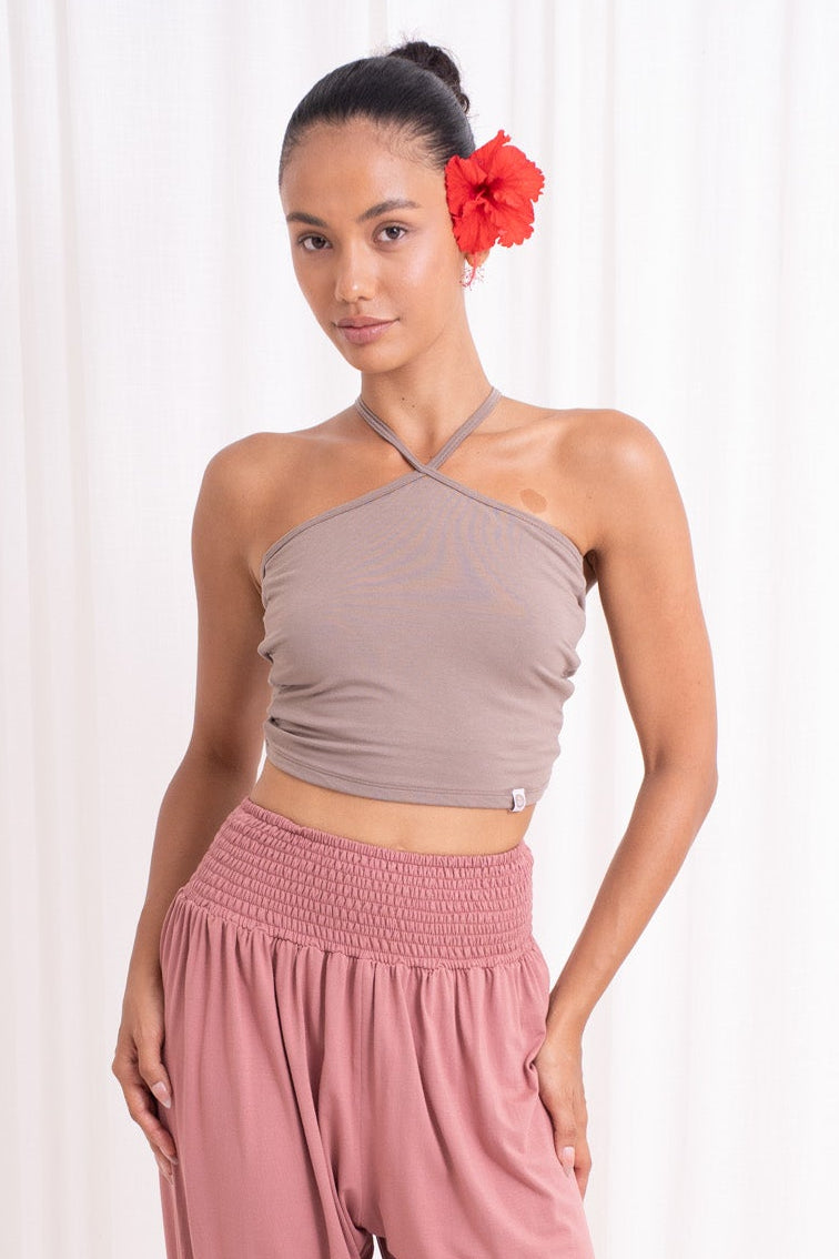 Turiya Halter-neck Top - Sable