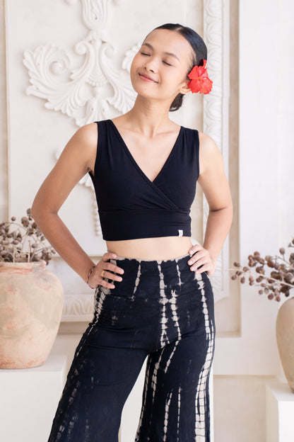 Drishti Wrap Top - Black