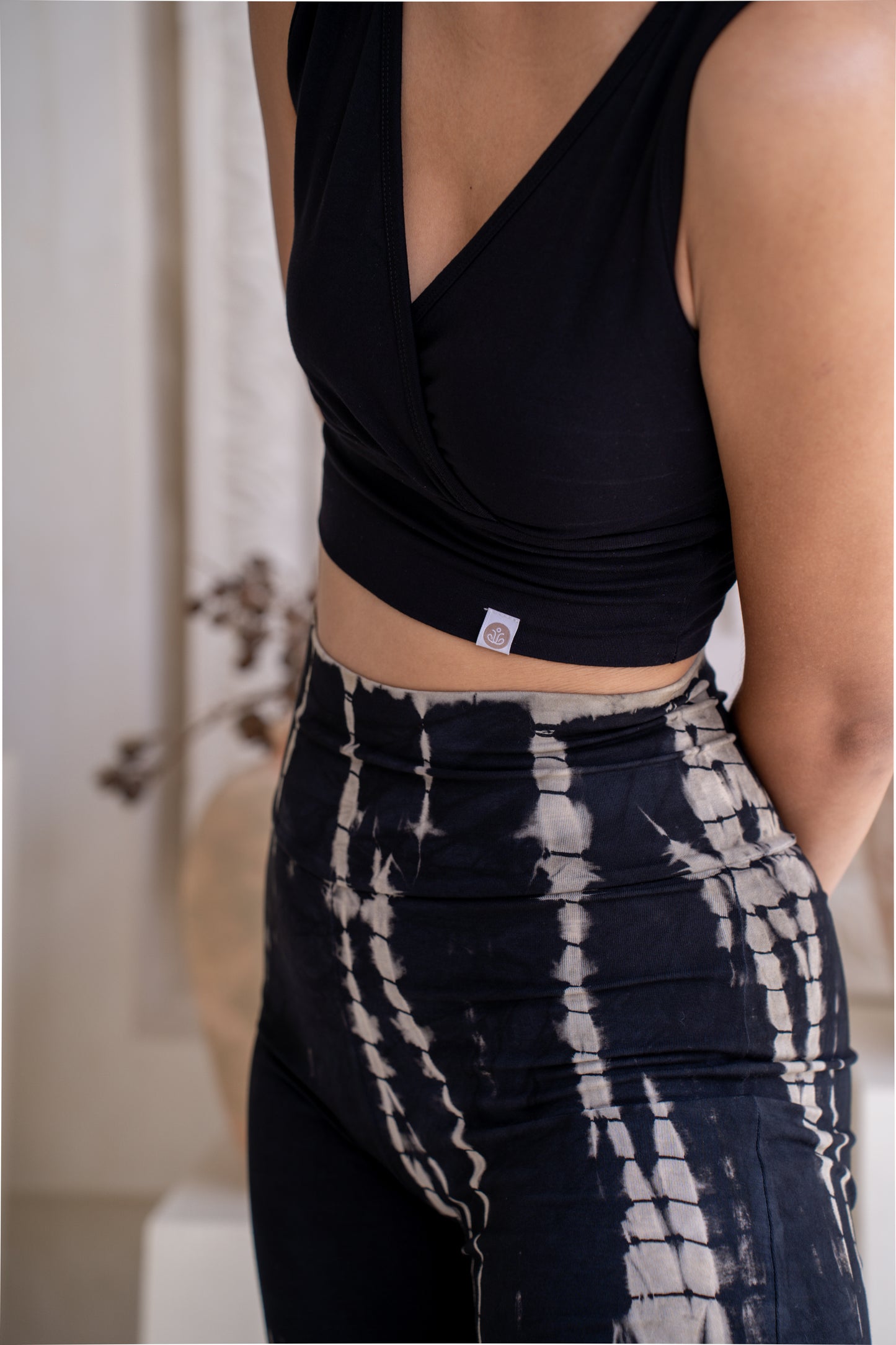 Chandra Flare Pants - Tie-dye Black