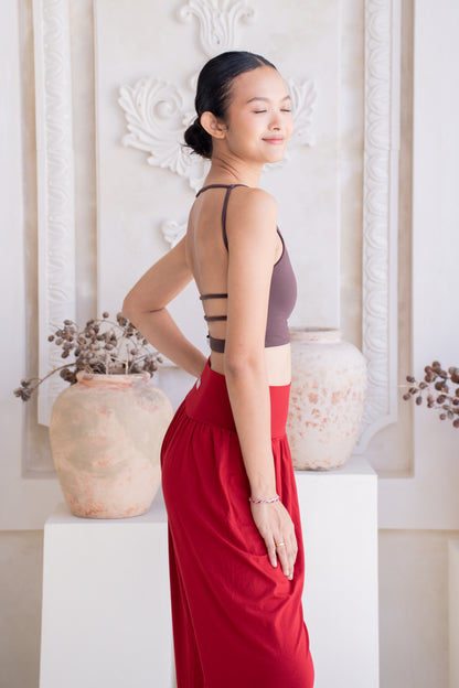 Dhara Strappy Back Top - Chocolate