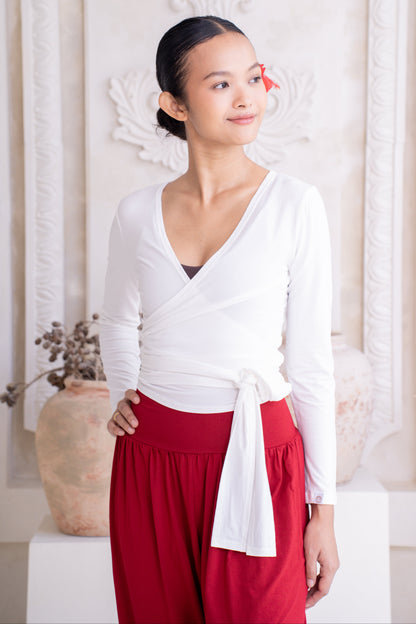 Sara Wrap Cardigan - Coconut Milk