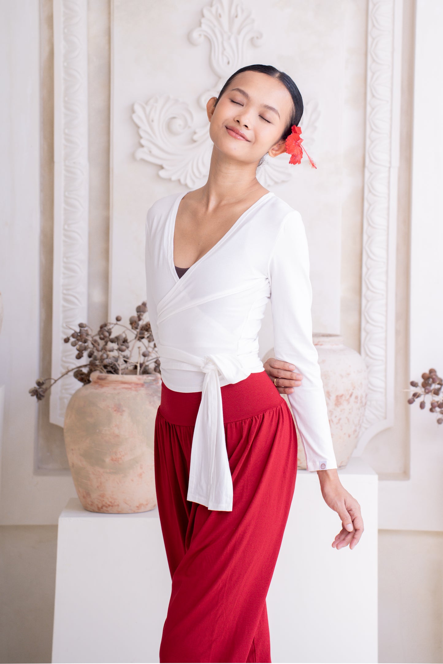 Sara Wrap Cardigan - Coconut Milk