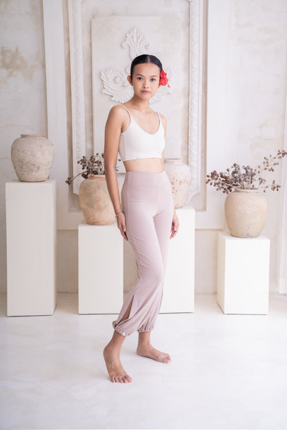 Sita Jogger Pants with Slit - Sand