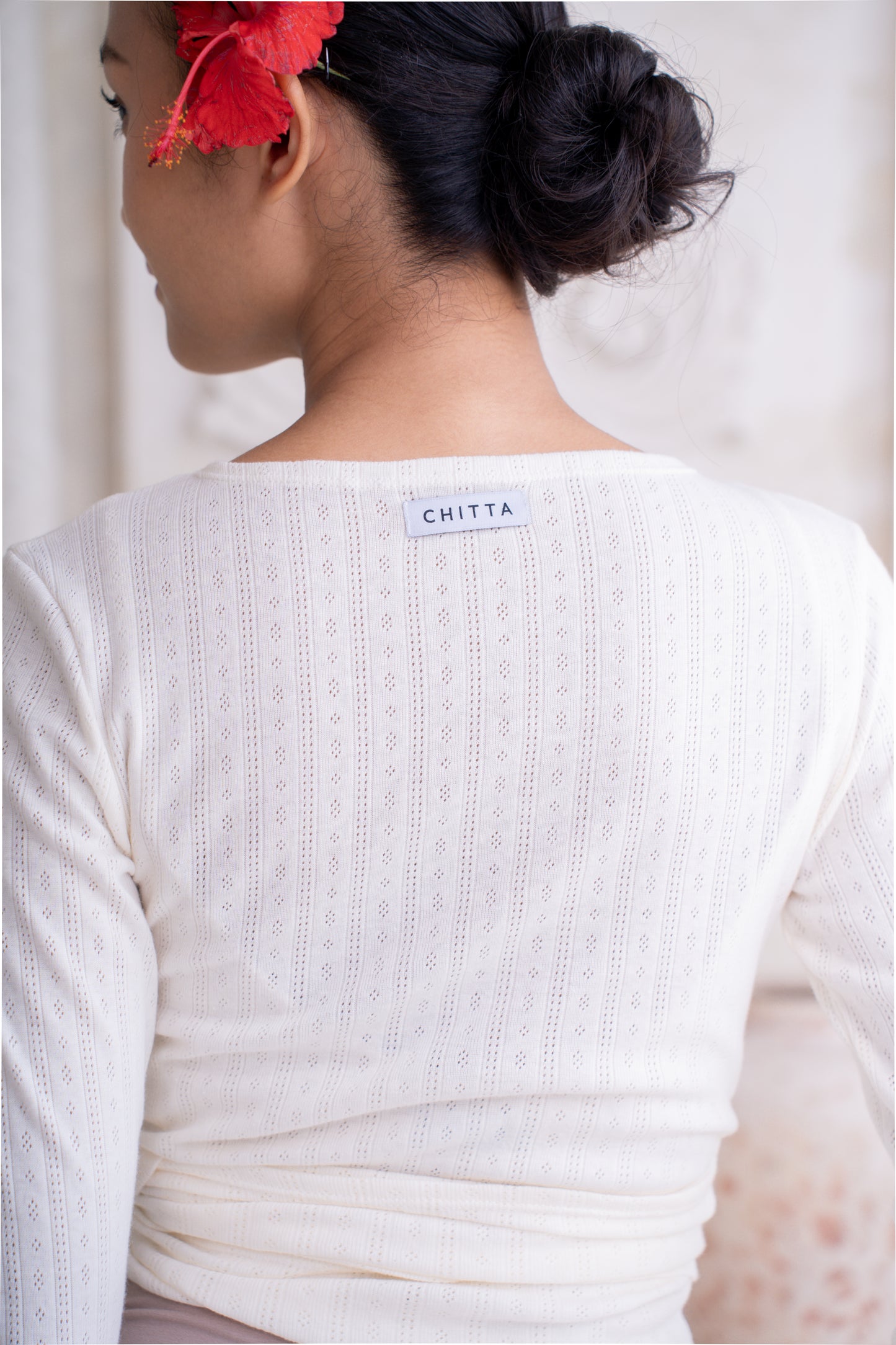 Sara Wrap Pointelle Cardigan - French Vanilla