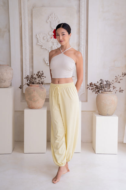 Soma Wide Joggers - Lemon