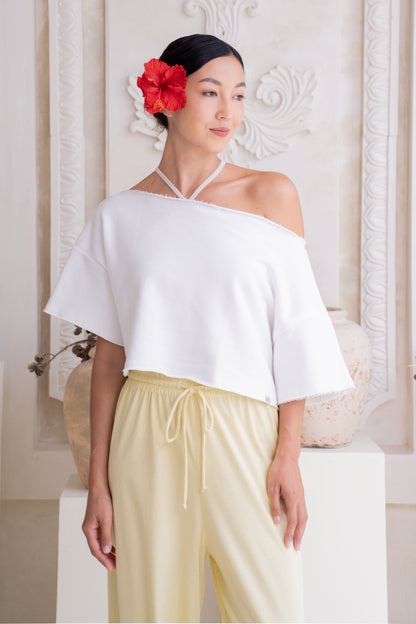 Asha Organic French Cotton Sweatshirt - Milk