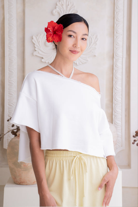 Asha Organic French Cotton Sweatshirt - Milk