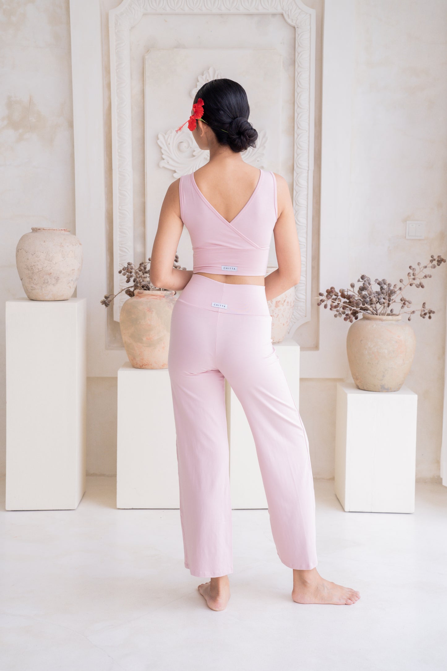 Mana Straight Pants - Cherry Blossom