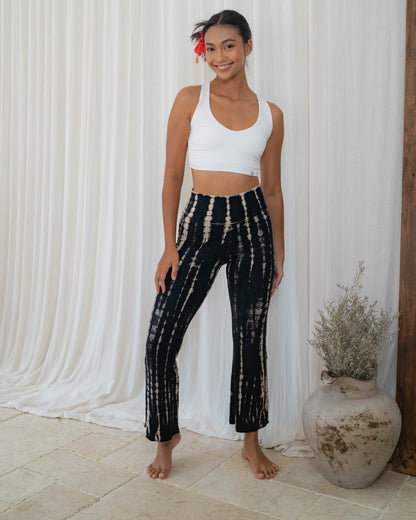 Sadhana Flare Pants - Tie-dye Black