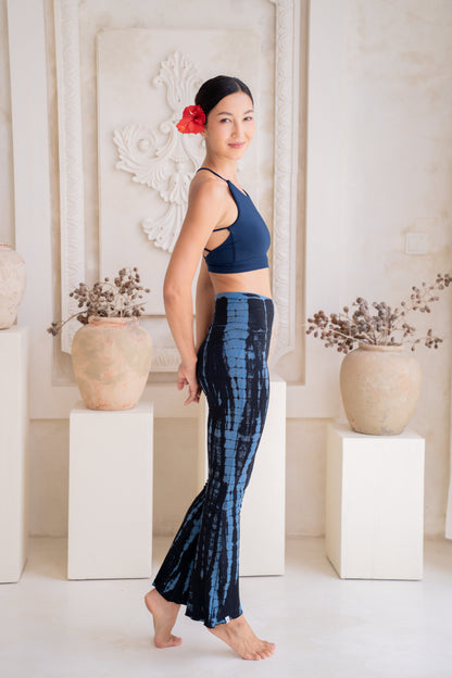 Sadhana Flare Pants - Tie-dye Navy