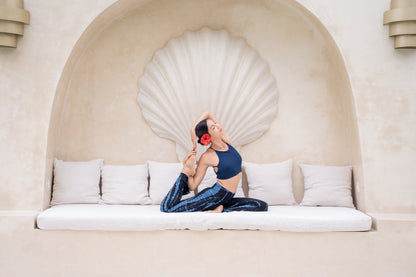 Sadhana Flare Pants - Tie-dye Navy
