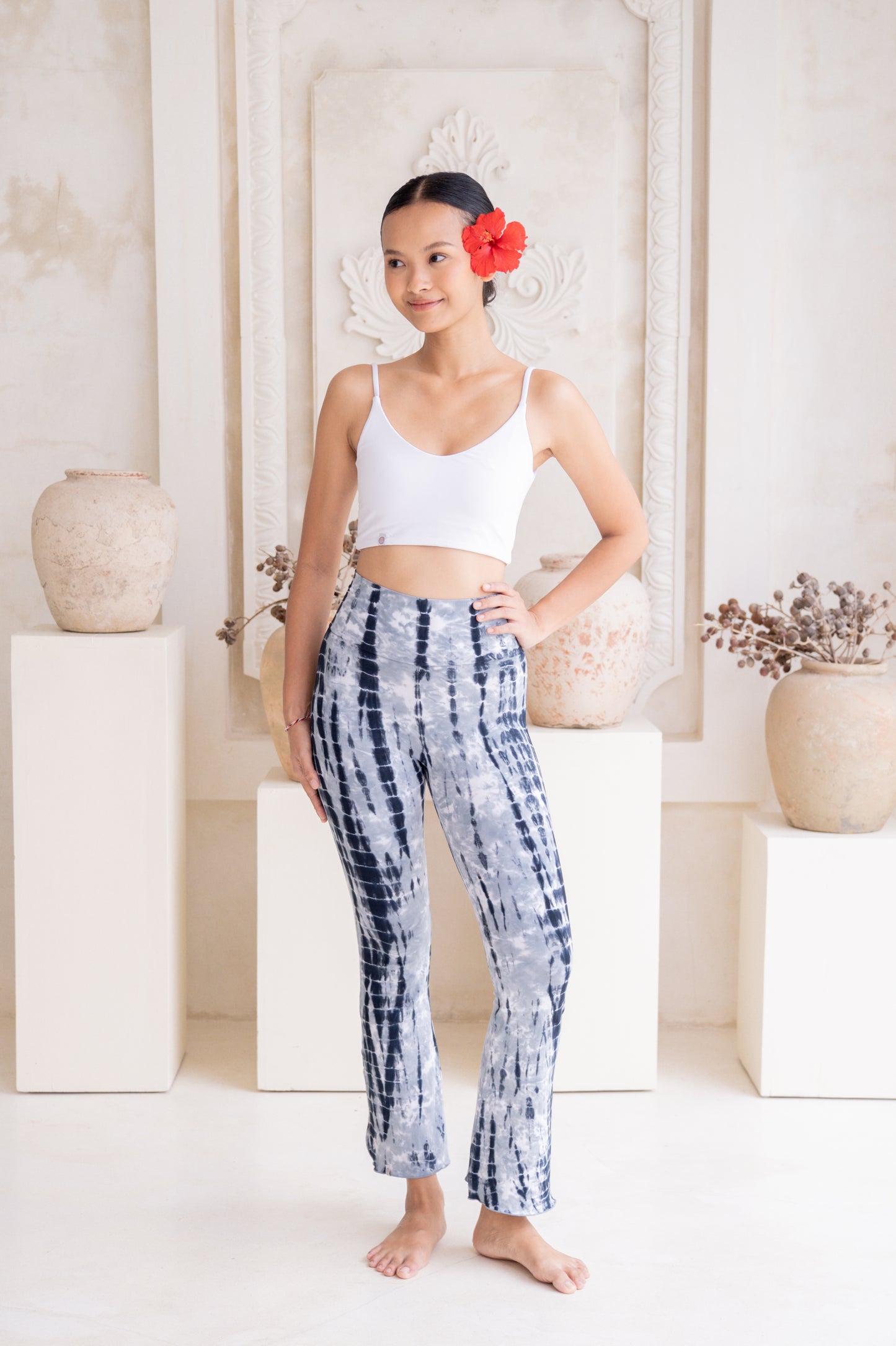 Sadhana Flare Pants - Tie-dye Baby Blue