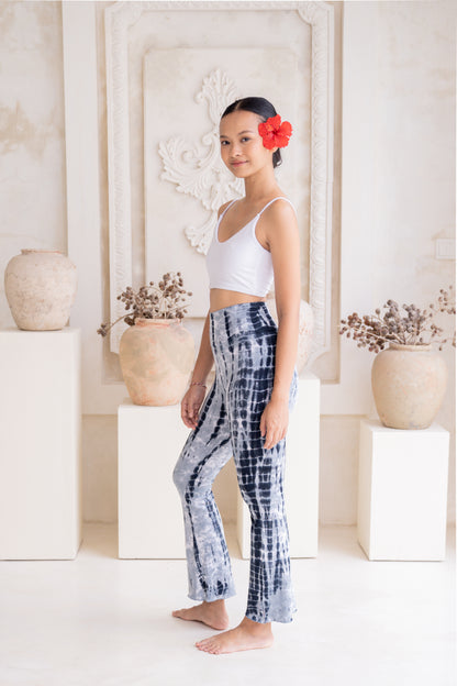 Sadhana Flare Pants - Tie-dye Baby Blue