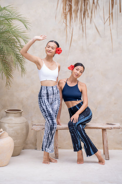 Sadhana Flare Pants - Tie-dye Navy
