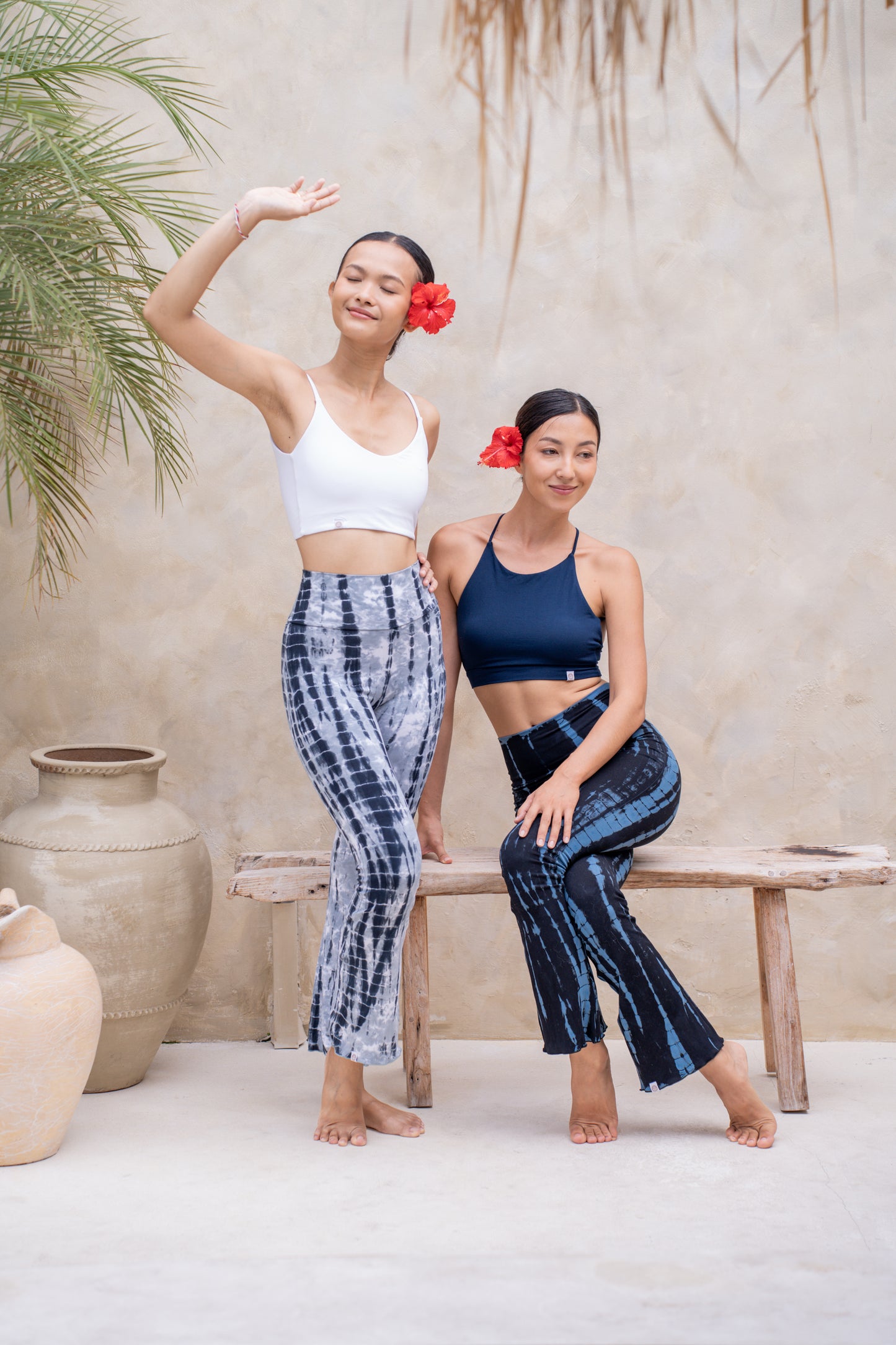 Sadhana Flare Pants - Tie-dye Baby Blue