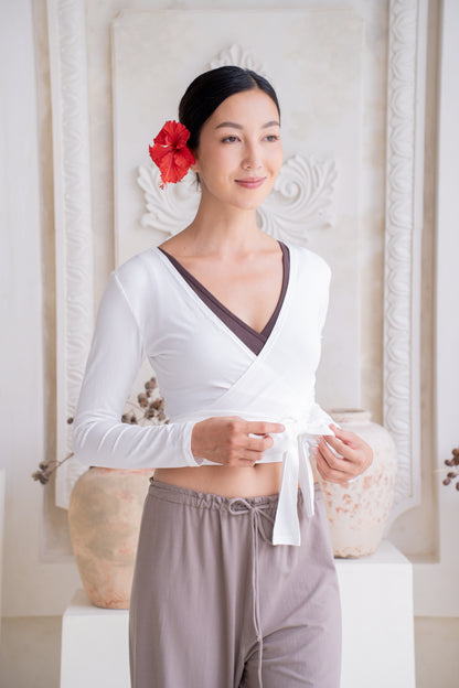 Sara Wrap Cardigan - Coconut Milk