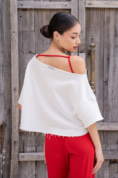 Asha Organic French Cotton Sweatshirt - Milk
