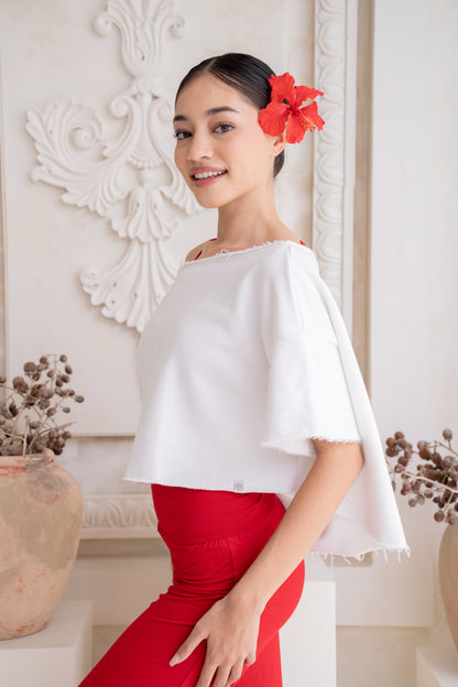 Asha Organic French Cotton Sweatshirt - Milk