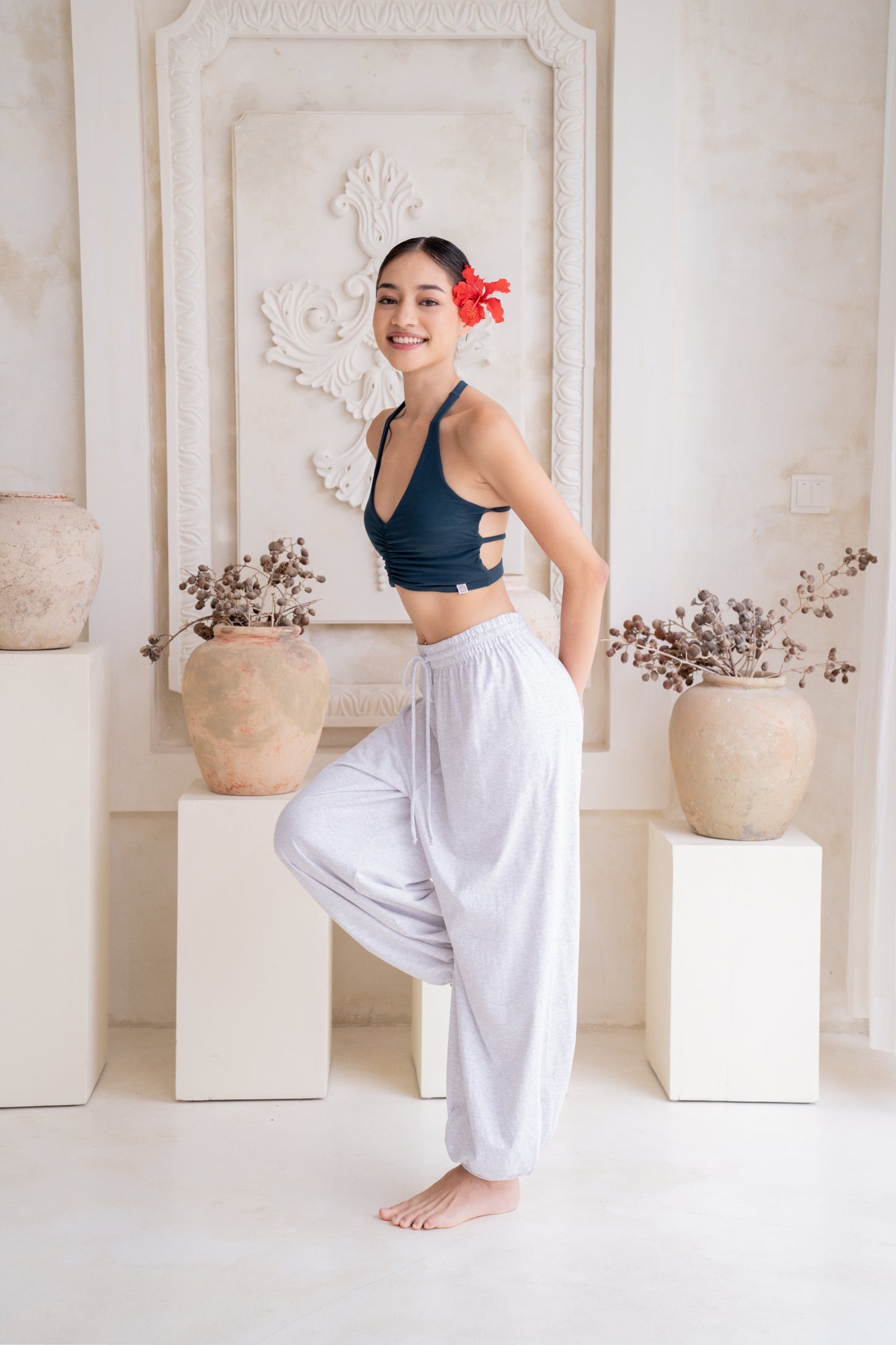 Soma Wide Joggers - Melange Gray