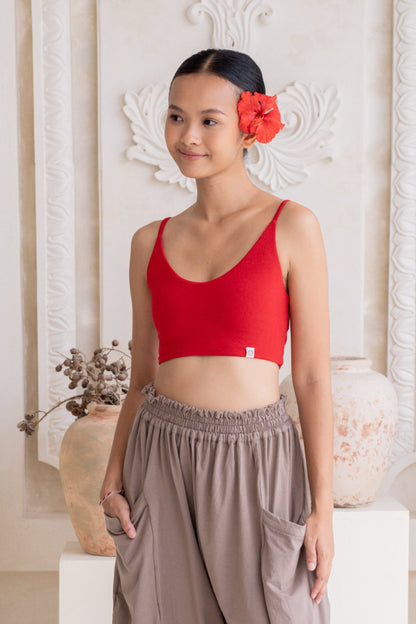 Dhara Strappy Back Top - Chilli