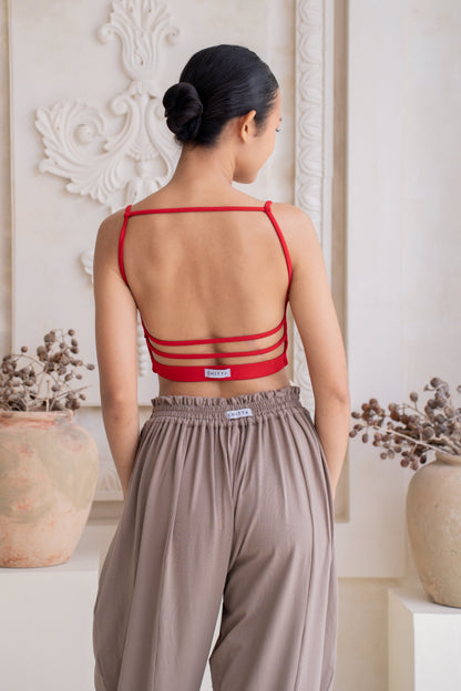 Dhara Strappy Back Top - Chilli