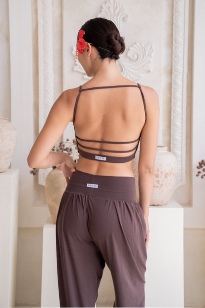 Dhara Strappy Back Top - Chocolate