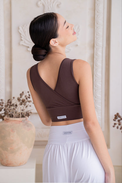 Drishti Wrap Top - Chocolate