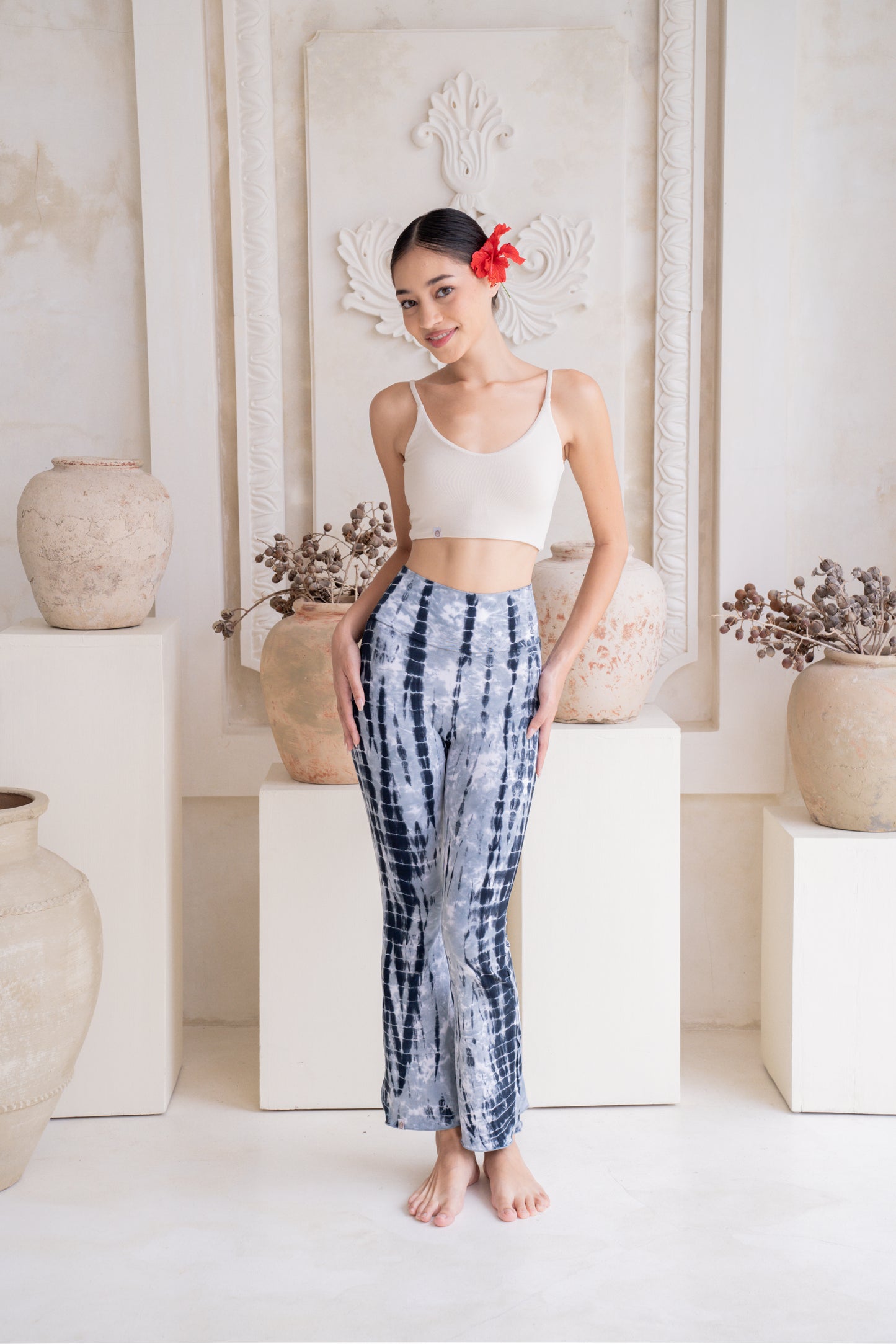 Sadhana Flare Pants - Tie-dye Baby Blue