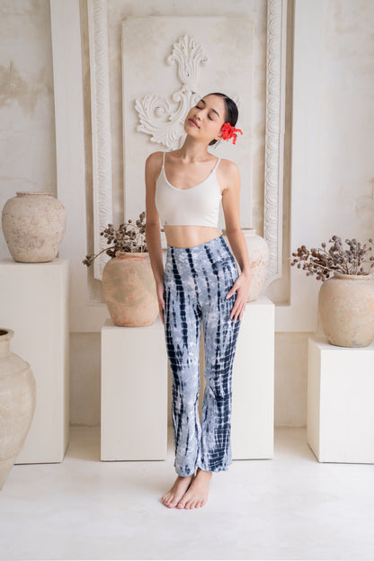 Sadhana Flare Pants - Tie-dye Baby Blue